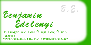 benjamin edelenyi business card